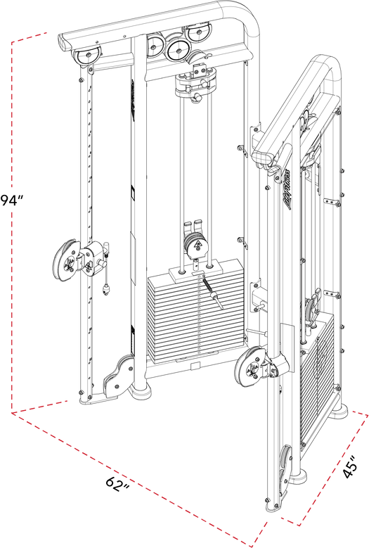 Life Fitness Signature Series Dual Adjustable Pulley Home Gym