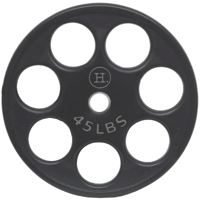 Hudson Steel 7 Hole Rubber Olympic Plates